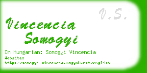 vincencia somogyi business card